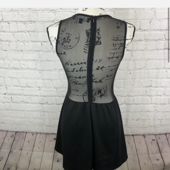🥳HP🥳For Love and Lemon Black Lulu Mesh Dress M - Picture 3 of 8